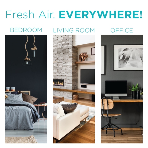 BLACK+DECKER Tabletop Air Purifier - 3-Stage Filtration System - HEPA Air Purifiers for Home,White