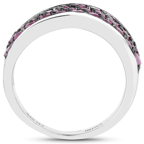 2.33 Carat Genuine Ruby .925 Sterling Silver Ring