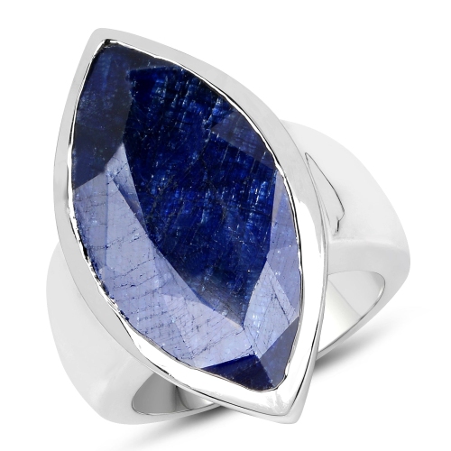 QJ  19.95 Carat Dyed Sapphire Brass Ring In Multicolor