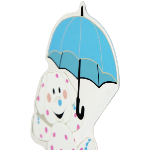 Spotted Elephant Misfit Double Sided Gel Christmas Window Cling Decoration