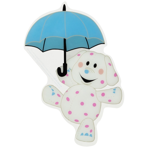 Spotted Elephant Misfit Double Sided Gel Christmas Window Cling Decoration