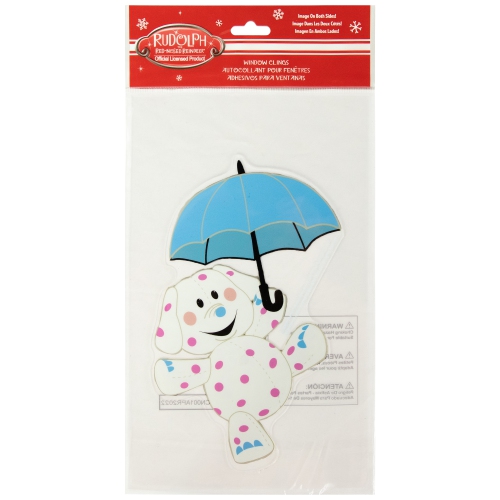 Spotted Elephant Misfit Double Sided Gel Christmas Window Cling Decoration