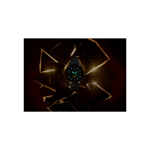 Marvel Mens Thor Japanese Eco-Drive Watch 42mm Black Stainless Steel Case and Bracelet with Black Dial