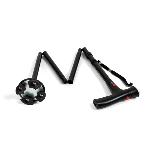 Lightweight Foldable Smart Walking Cane, All Terrain Foldable Adjustable Light, 250lb Weight Capacity, Portable Adjustable Walking Support