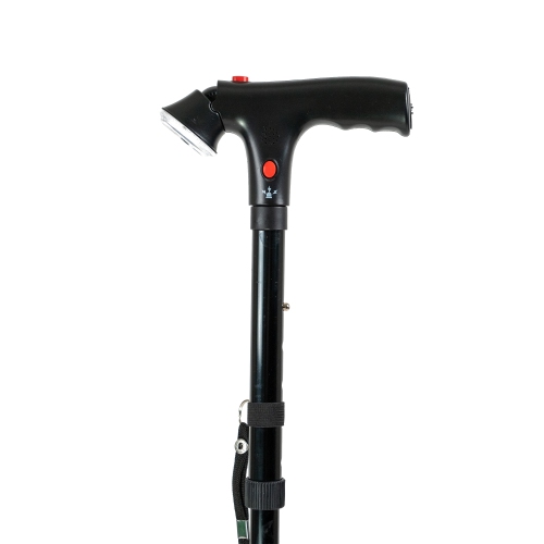 Lightweight Foldable Smart Walking Cane, All Terrain Foldable Adjustable Light, 250lb Weight Capacity, Portable Adjustable Walking Support