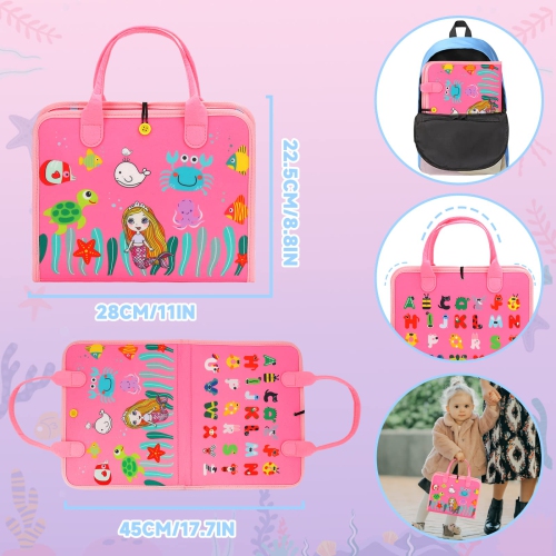 Toddler Busy Board, Montessori Sensory Board Toys for 1 2 3 4 5 Years Old Boys Girls Preschool Educational Toddler Activity