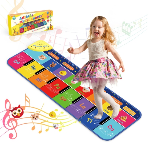 Toddler Girl Toys, TopDollo Baby Musical Toys for 1-6 Year Old Girls Piano Mat Gifts for 2-6 Year Old Girls Baby Piano Mat B