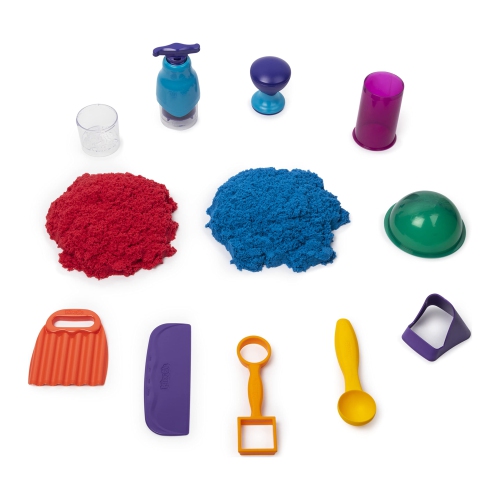 Kinetic Sand, Sandisfying Set with 2lbs of Sand and 10 Tools, Play Sand Sensory Toys for Kids Ages 3 and up