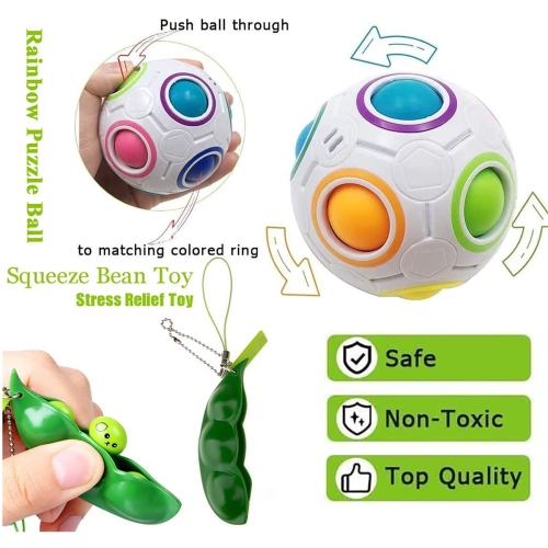 Sensory Fidget Toys Set 41 Pack, Stress Relief Fidget Hand Toys for Adults and Kids, Sensory Fidget and Squeeze Widget for R