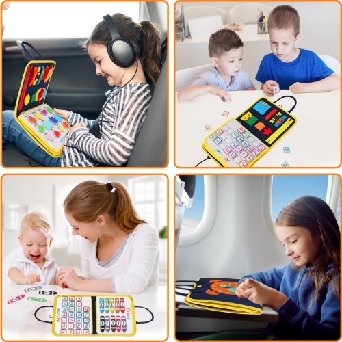 Busy Board – jouets Montessori pour enfants thèmes amovibles multiples jouets de voyage pour tout-petits jouets sensoriels Montessori Busy Book