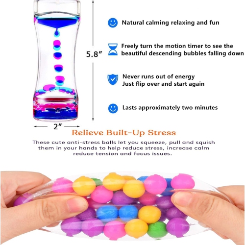 Fidget Toy Set Sensory Fidget Toy Set for Kids Squeeze Sensory Fidget Anti Stress Reliever Silicone Fun Toy