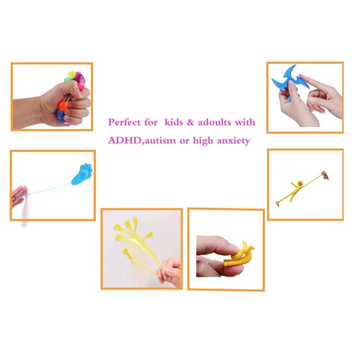 Fidget Toy Set Sensory Fidget Toy Set for Kids Squeeze Sensory Fidget Anti Stress Reliever Silicone Fun Toy