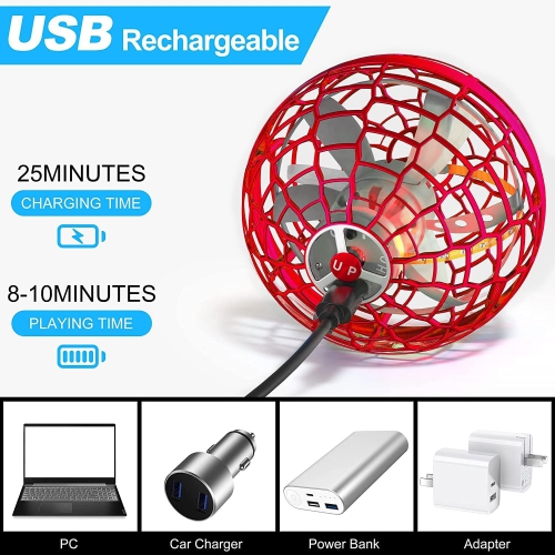 Balle volante pour les enfants de 3, 6, 8, 10 et 12 ans Boule Boomerang avec contrôle à la main, girouette lumineuse dynamique pour les jouets de