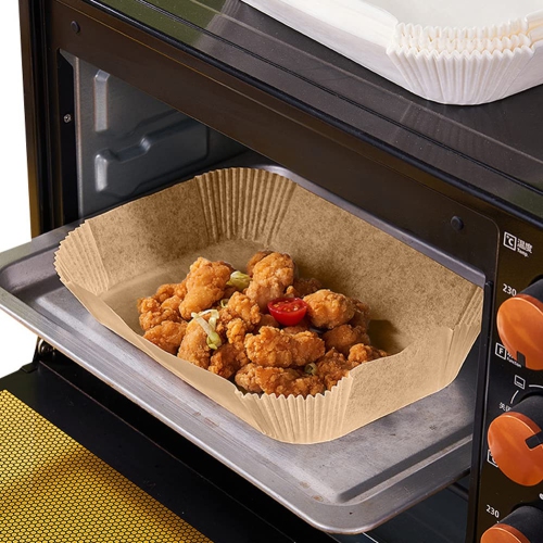 Air Fryer Disposable Paper Liner Compatible with Ninja Dual Air Fryer, 100Pcs Air Fryer Lining Rectangle, Airfryer Parchment