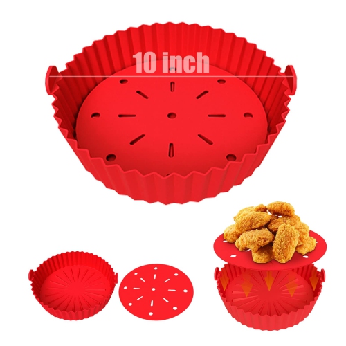 Air Fryer Silicone Pot For 8qt Dual Air Fryer Reusable Air Fryer Liners  Silicone Frying Baskets Replacement Of Parchment Paper Liners Air Fryer  Access