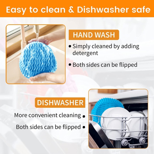 2 Pack Silicone Air Fryer Pot, Indigo & Gray Non-Stick Reusable Air Fryer Accessories, BPA Free Food Safe Silicone Air Fryer