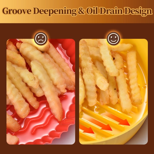 Air Fryer Silicone Pot, 8.86” Replacement of Parchment Paper Liners & Air Fryer Liners, Food Safe Reusable Air Fryer Oven Ac