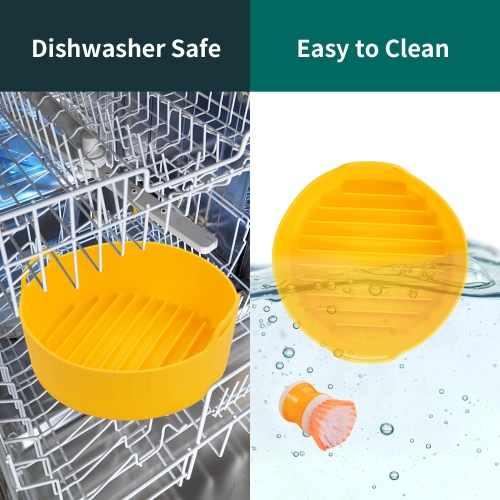 Air Fryer Silicone Pot, 8.86” Replacement of Parchment Paper Liners & Air Fryer Liners, Food Safe Reusable Air Fryer Oven Ac