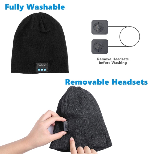 Unisex Wireless Beanie Hat with Exquisite Packaging Wireless Earphone Hat Music Hat Winter Knit Cap