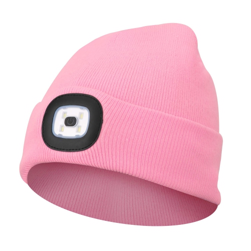 Beanie Hat with Light Unisex LED Beanie Hat with Light USB Rechargeable Running Hat Alpine Cap Gift for Men and Women Teens