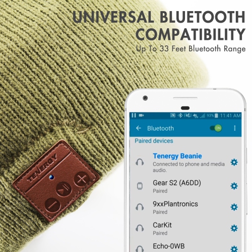 Bonnet Bluetooth sans fil avec haut-parleurs stéréo amovibles et microphone, bonnet de musique unisexe doublé en molleton pour extérieur SPO