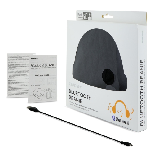 Bonnet Bluetooth sans fil avec haut-parleurs stéréo amovibles et microphone, bonnet de musique unisexe doublé en molleton pour extérieur SPO