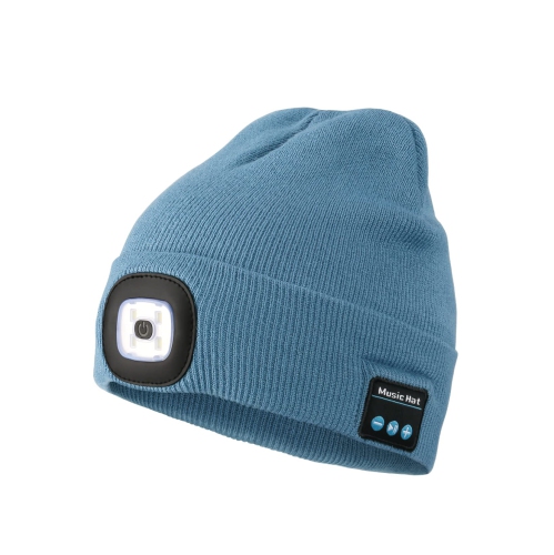 Bluetooth Beanie Hat with Light, USB Rechargeable LED Hat with Headphone, Night Lighted Music Hat, Gifts for Men