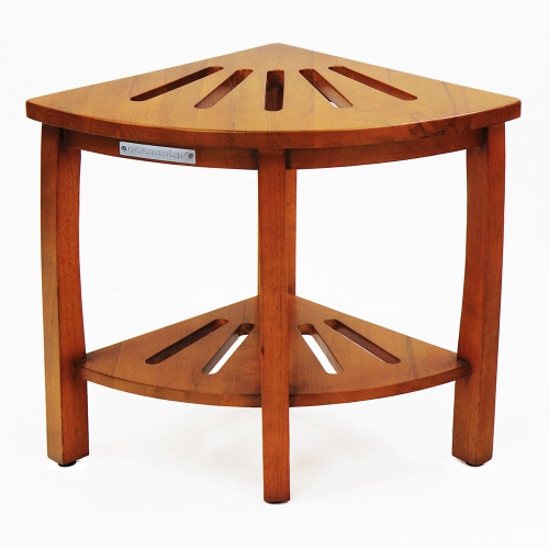 Oceanstar – Banc de douche de coin Spa avec tablette de rangement