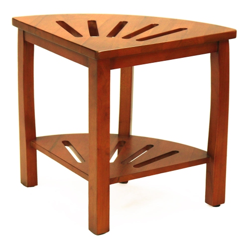 Oceanstar – Banc de douche de coin Spa avec tablette de rangement