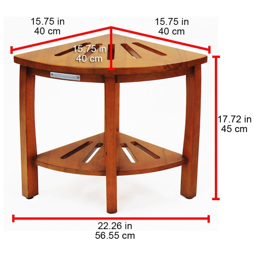 Oceanstar – Banc de douche de coin Spa avec tablette de rangement