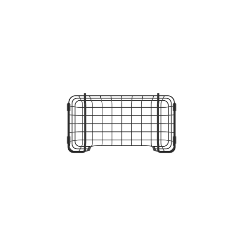 Oceanstar Stackable Metal Wire Storage Basket Set for Pantry, Countertop, Kitchen or Bathroom – Black, Set of 3