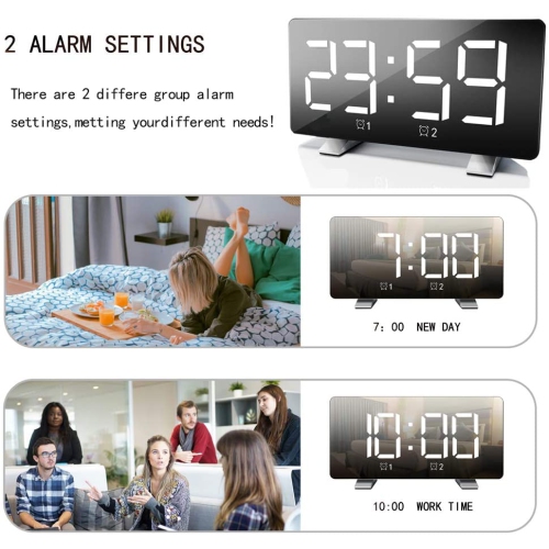 axGear Meowoo LED Digital Alarm Clock,USB Chargable Music Electronic Alarm Clock