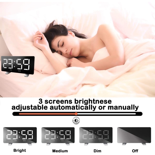 axGear Meowoo LED Digital Alarm Clock,USB Chargable Music Electronic Alarm Clock