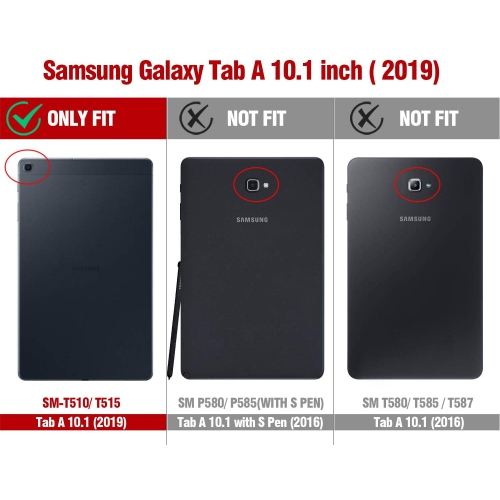 axGear Galaxy Tab A 10.1 2019 Rugged Case with Kickstand Poetic Full Body Shockproof Cover Revolution, for Samsung Galaxy Tab A Tablet 10.1 Inch,