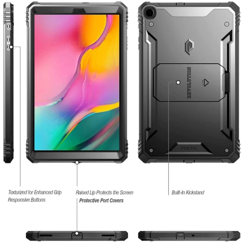 axGear Galaxy Tab A 10.1 2019 Rugged Case with Kickstand Poetic Full Body Shockproof Cover Revolution, for Samsung Galaxy Tab A Tablet 10.1 Inch,