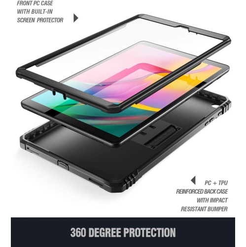 axGear Galaxy Tab A 10.1 2019 Rugged Case with Kickstand Poetic Full Body Shockproof Cover Revolution, for Samsung Galaxy Tab A Tablet 10.1 Inch,