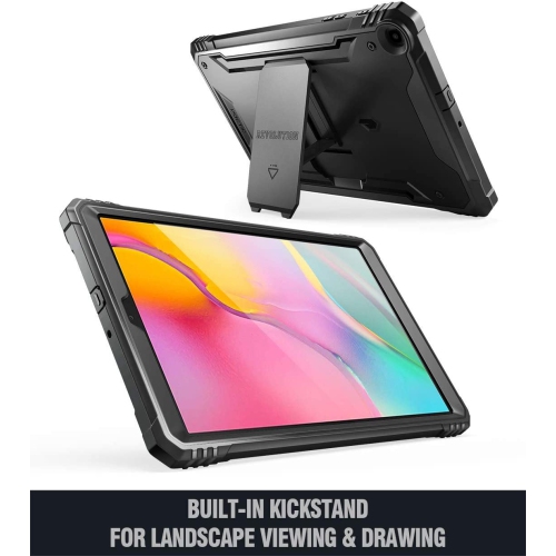 axGear Galaxy Tab A 10.1 2019 Rugged Case with Kickstand Poetic Full Body Shockproof Cover Revolution, for Samsung Galaxy Tab A Tablet 10.1 Inch,