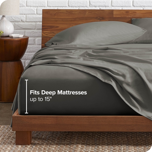 Bare Home Organic Flannel Sheet Set 100% Cotton, Velvety Soft Heavyweight - Double Brushed - Deep Pocket