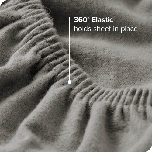 Bare Home Organic Flannel Sheet Set 100% Cotton, Velvety Soft Heavyweight - Double Brushed - Deep Pocket