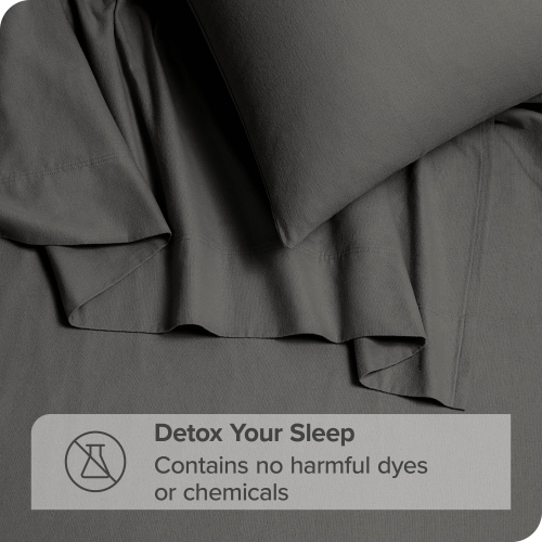 Bare Home Organic Flannel Sheet Set 100% Cotton, Velvety Soft Heavyweight - Double Brushed - Deep Pocket
