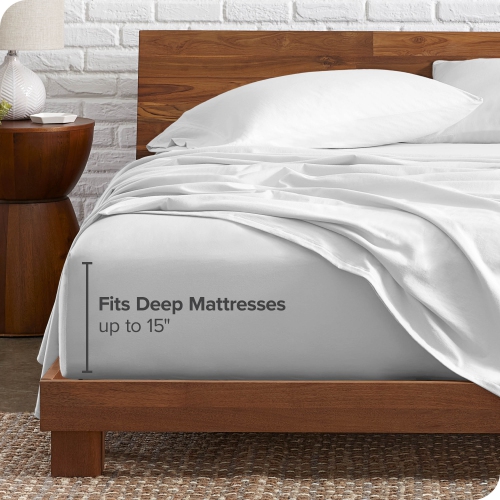 Bare Home Organic Flannel Sheet Set 100% Cotton, Velvety Soft Heavyweight - Double Brushed - Deep Pocket