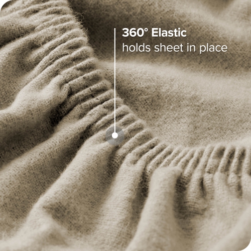 Bare Home Organic Flannel Sheet Set 100% Cotton, Velvety Soft Heavyweight - Double Brushed - Deep Pocket