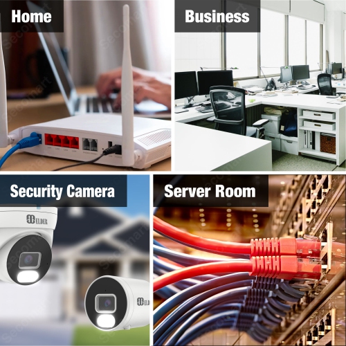 Elder Ethernet Cable Cat6 UTP 1000ft 305m, Certified Bare Copper High-Speed Network Cable Bulk LAN Internet Wire, Cat 6 Cable Communication Cord,