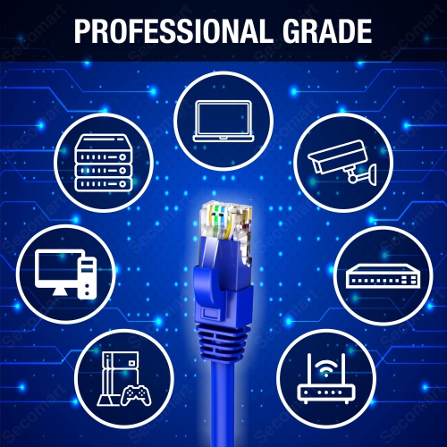 Elder Ethernet Cable Cat6 UTP 1000ft 305m, Certified Bare Copper High-Speed Network Cable Bulk LAN Internet Wire, Cat 6 Cable Communication Cord,