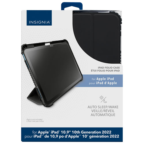 Insignia Folio Case for iPad 10.9" - Black - Only at Best Buy