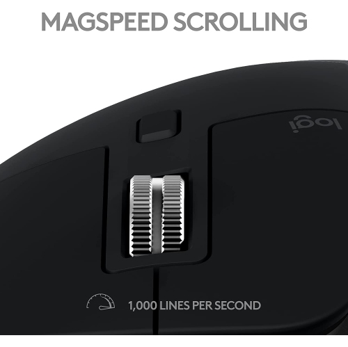 Logitech MX Master 3S for Mac - Wireless Bluetooth Mouse with Ultra-Fast Scrolling, Ergo, 8K DPI, Quiet Clicks, Track on Glass, Customization, USB-C,