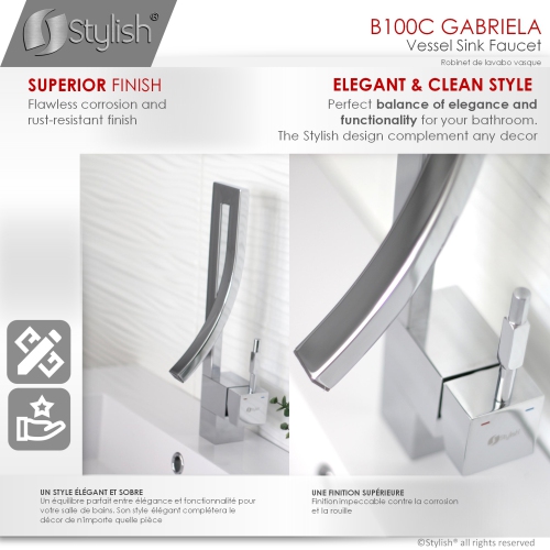 OPEN BOX - Single Hole Polished Chrome Bathroom Faucet