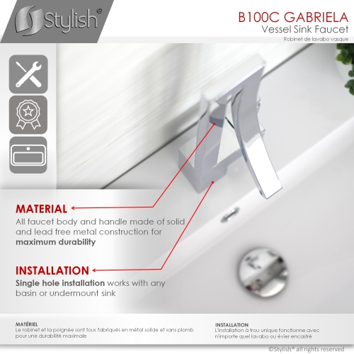 OPEN BOX - Single Hole Polished Chrome Bathroom Faucet