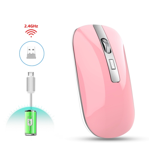 Image 1 de 6.. Wireless Mouse,Slim & Noiseless 2.4G USB PC Laptop Computer Cordless Mice with Nano Receiver,1600 DPI Mouse,Home&Office for Windows Mac Linux Vista