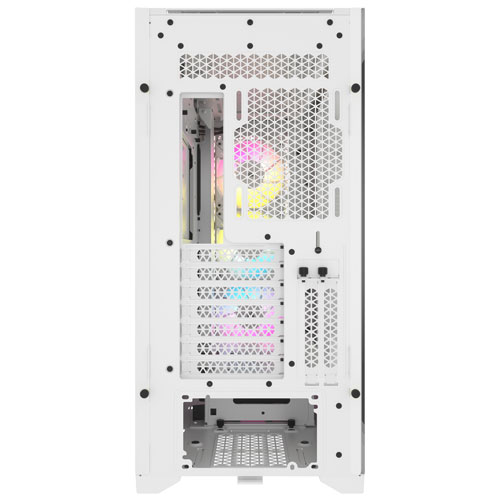 Tour d'ordinateur mi-haute ATX 5000D Airflow à éclairage RVB de Corsair - Blanc